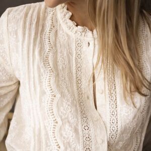 Elegant Cream Lace Blouse